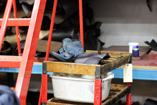 Indigo Dyed Service Boot - VIBERG