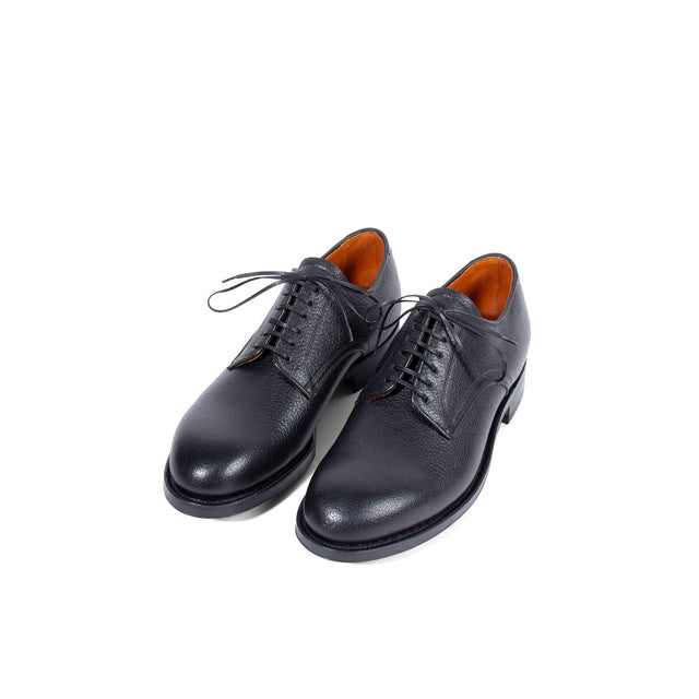 Navvy Cut Shoe - Black Tanganiyka - VIBERG