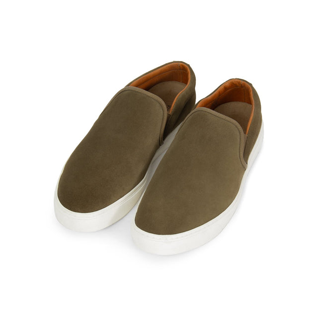 Slip On - Avocado Janus Calf Suede - VIBERG