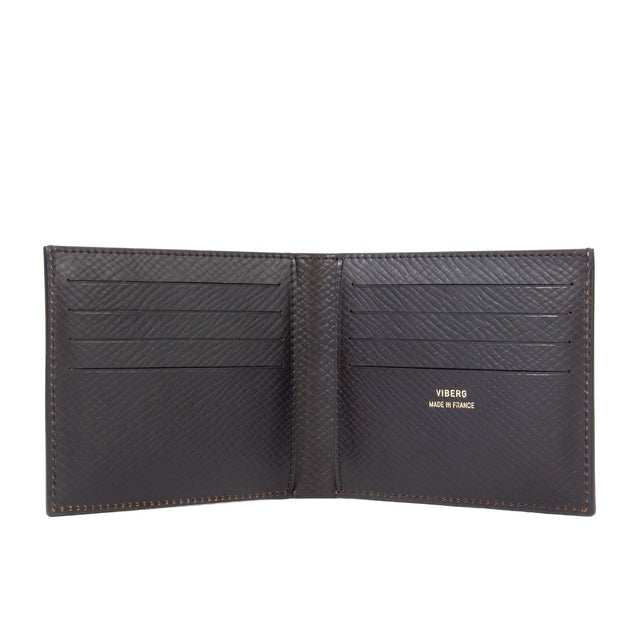 Viberg Billfold - Dark Cognac Hatchgrain Shell Cordovan - VIBERG