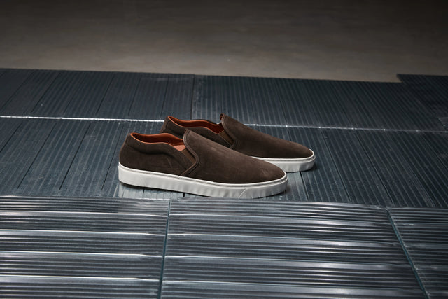 Suede on sale slip ons