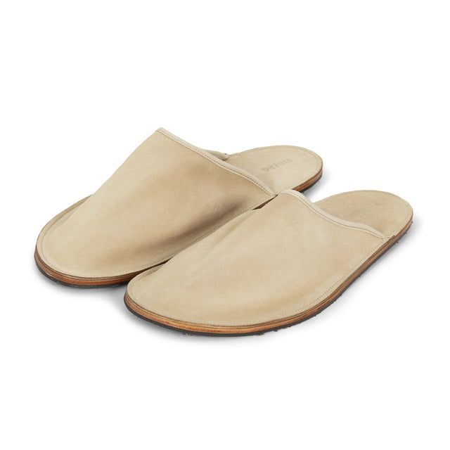 Slide - Parchment Janus Calf Suede