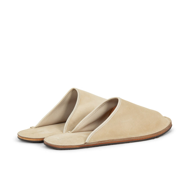 Slide - Parchment Janus Calf Suede