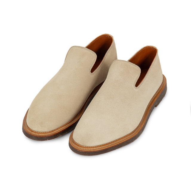 Slipper - Parchment Janus Calf Suede