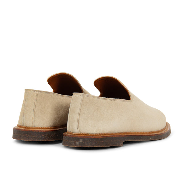 Slipper - Parchment Janus Calf Suede