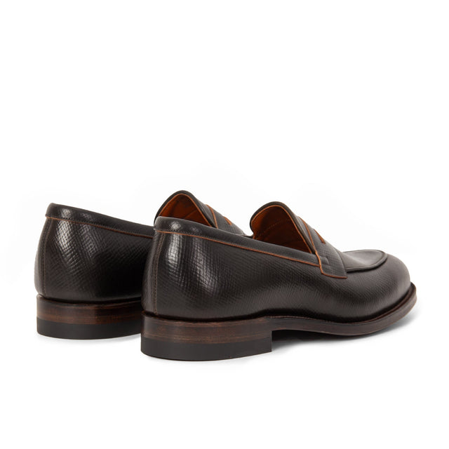 Bristol Loafer - Mahogany Hatchgrain Shell Cordovan® - VIBERG