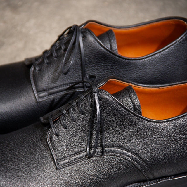 Navvy Cut Shoe - Black Tanganiyka (Pre - Order) - VIBERG