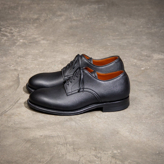 Navvy Cut Shoe - Black Tanganiyka (Pre - Order) - VIBERG