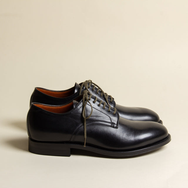 Navvy Cut Shoe - Nero Kangaroo - VIBERG